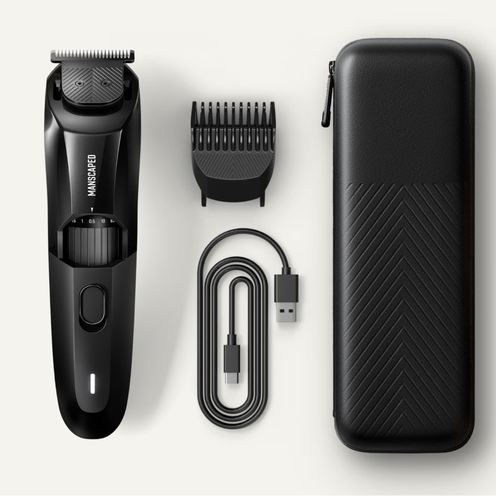 Manscaped Beard Hedger Electric Beard Trimmer + Travel Case – NEW